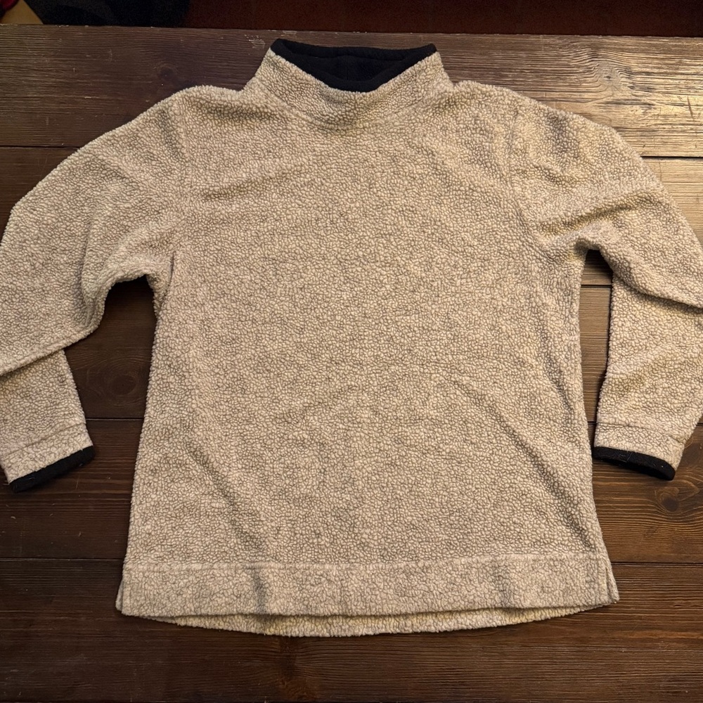 L.L. Bean Women’s Fleece Cream Turtleneck Sweater